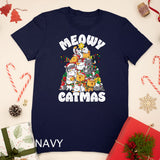 Meowy Catmas Cat Christmas Tree Xmas Kids Girls Boys Gifts T-Shirt