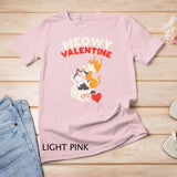 Meowy Valentine Cats Cute Kitten Cat Valentines Day Women T-Shirt