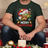 Merry Christmas Highland Cow Western Santa Hat Xmas Pajamas T-Shirt