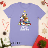 Merry Christmas Tree Shirt Love reading books Librarian nerd T-shirt