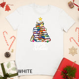 Merry Christmas Tree Shirt Love reading books Librarian nerd T-shirt