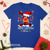 Merry Christmas Ya'll Reindeer Santa Hat Buffalo Red Plaid T-Shirt