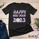 New Years Eve Shirt Party Supplies Groovy Happy New Year 2023 T-Shirt