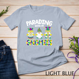 Parading With My Gnomies Cute Mardi Gras Gnomes Women Kids T-Shirt