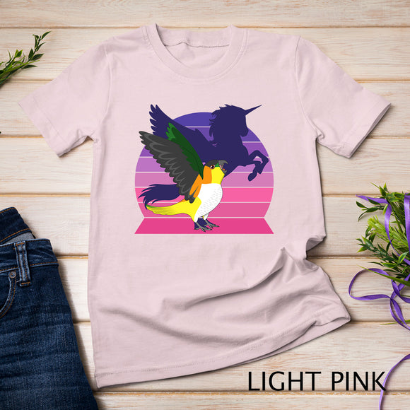 Parrot I Winged Unicorn I Screaming Black-headed Caique T-Shirt