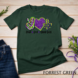 Peace Sign Heart Fleur De Lys Hippie Peace Love Mardi Gras T-Shirt