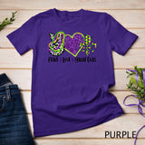 Peace Sign Heart Fleur De Lys Hippie Peace Love Mardi Gras T-Shirt