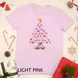 Pink Flamingo Christmas Tree Cute Flamingos Holiday Decor T-Shirt