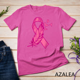 Pink Ribbon Feather Bird Cute Breast Cancer Awareness Gift T-Shirt