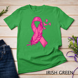Pink Ribbon Feather Bird Cute Breast Cancer Awareness Gift T-Shirt