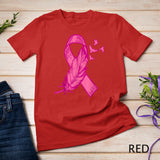 Pink Ribbon Feather Bird Cute Breast Cancer Awareness Gift T-Shirt