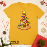Pizza Christmas Tree Lights Xmas Men Boys Crustmas Gifts T-Shirt