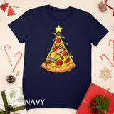 Pizza Christmas Tree Lights Xmas Men Boys Crustmas Gifts T-Shirt
