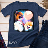 Pomeranian Dog T Shirt Howling at Moon Pomeranian Lover T-shirt