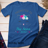Promoted to Big Sister 2022 Girls Kitty Cat Lover T-Shirt
