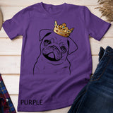 Pug Dog Wearing Crown Pug Lover T-Shirt