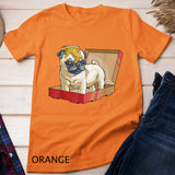 Pug Shirt Dog Puppy Funny Slice Gift Lover Cute Pizza Box T-shirt