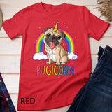 Pugicorn Pug Unicorn Girls Kids Space Galaxy Rainbow T-Shirt