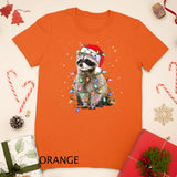 Raccoon Christmas Tree Lights Pajama Racoon Lover Xmas T-Shirt