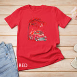 Red Truck Happy Valentines Day Cute Couple Matching T-Shirt