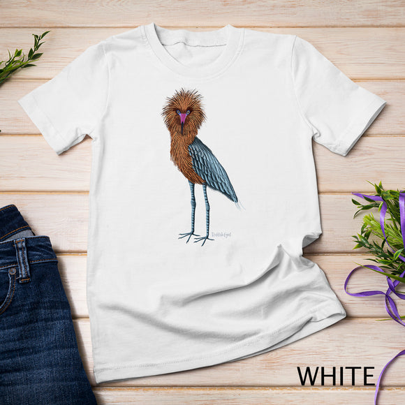 Reddish Egret Heron Art Birder Shirt Wildlife Bird Watching T-Shirt
