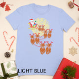 Reindeer Dachshund Santa Christmas Pet Weiner Dog Xmas Gift T-shirt