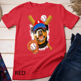 Rottweiler Baseball Dog Baseball Fan Rottweiler Lover T-Shirt
