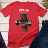 Rottweiler Dog Weightlifting in Fitness Gym Rottweiler Lover T-Shirt