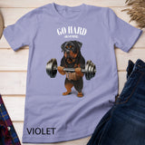 Rottweiler Dog Weightlifting in Fitness Gym Rottweiler Lover T-Shirt