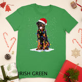 Rottweiler Santa Christmas Tree Lights Xmas Gifts Rottweiler Lover T-Shirt