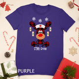 STNA Crew Reindeer Nurse Fannel Christmas T-Shirt