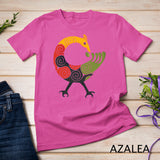 Sankofa Bird Adinkra Art in Pan African colors T-Shirt