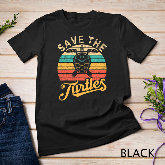 Save The Turtles Animal Rights Sea Turtle Retro Style Gift T-Shirt