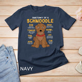 Schnoodle Anatomy Funny Dog Mom Dad Gift T-Shirt