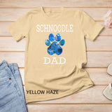 Schnoodle Dad Dog T-Shirt Paw Print Dog Dad T-Shirt