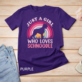 Schnoodle Dog Lover Vintage Just A Girl Who Loves Schnoodle Pullover Hoodie T-Shirt