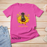 Schnoodle Mom Sunflower With Dog Paw Mother's Day Tank Top T-shirt