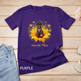 Schnoodle Mom Sunflower With Dog Paw Mother's Day Tank Top T-shirt