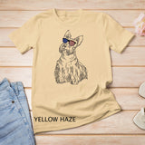 Scottish Terrier in Glasses Tee Shirt Raglan Baseball T-shirt