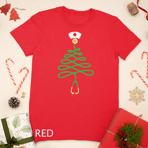 Stethoscope Christmas Tree Nurse Christmas Pajamas Xmas PJs T-Shirt