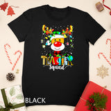 Teacher Squad Reindeer Funny Teacher Christmas Lights Xmas T-Shirt