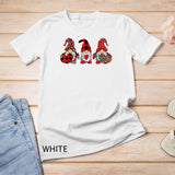 Three Gnomes Holding Heart Leopard Happy Valentine_s Day T-Shirt