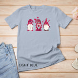 Three Gnomes Holding Hearts Valentines Boys Girls Kids Gift T-Shirt