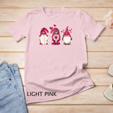 Three Gnomes Holding Hearts Valentines Boys Girls Kids Gift T-Shirt