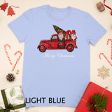 Three Gnomes in Red Truck With Merry Christmas Tree T-Shirt