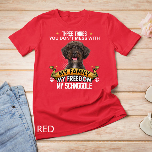 Three Things You Don't Mess With Schnoodle Dog Lovers Premium T-Shirt