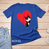 Tuxedo Cat Valentine Heart for Kitten and Animal Lovers T-Shirt