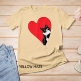 Tuxedo Cat Valentine Heart for Kitten and Animal Lovers T-Shirt