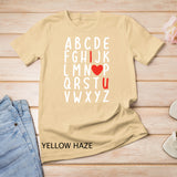 Valentine's Day ABC I Love You Heart Teacher Gift Kids Boys T-Shirt