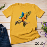 Vintage Parrot Love Cute Birds T-Shirt Gift women girls men T-Shirt